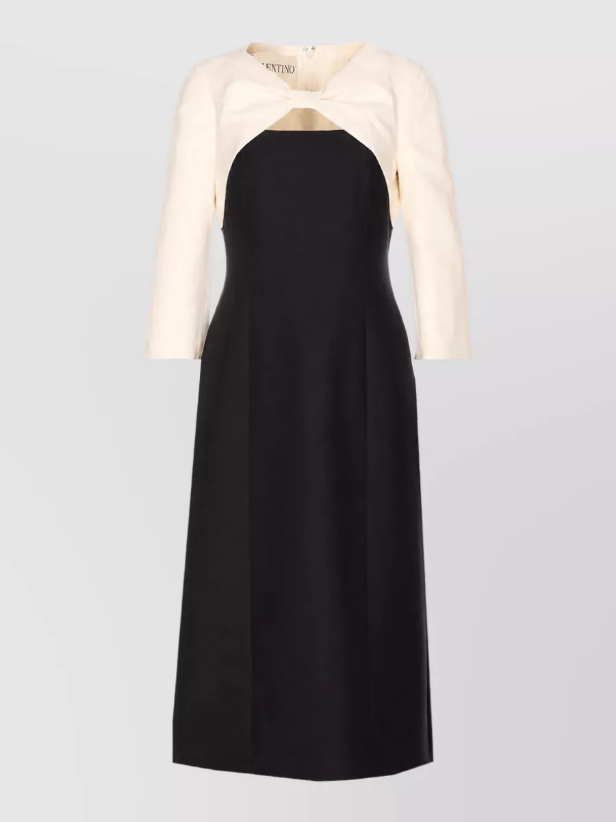 Valentino Garavani silk virgin wool midi dress