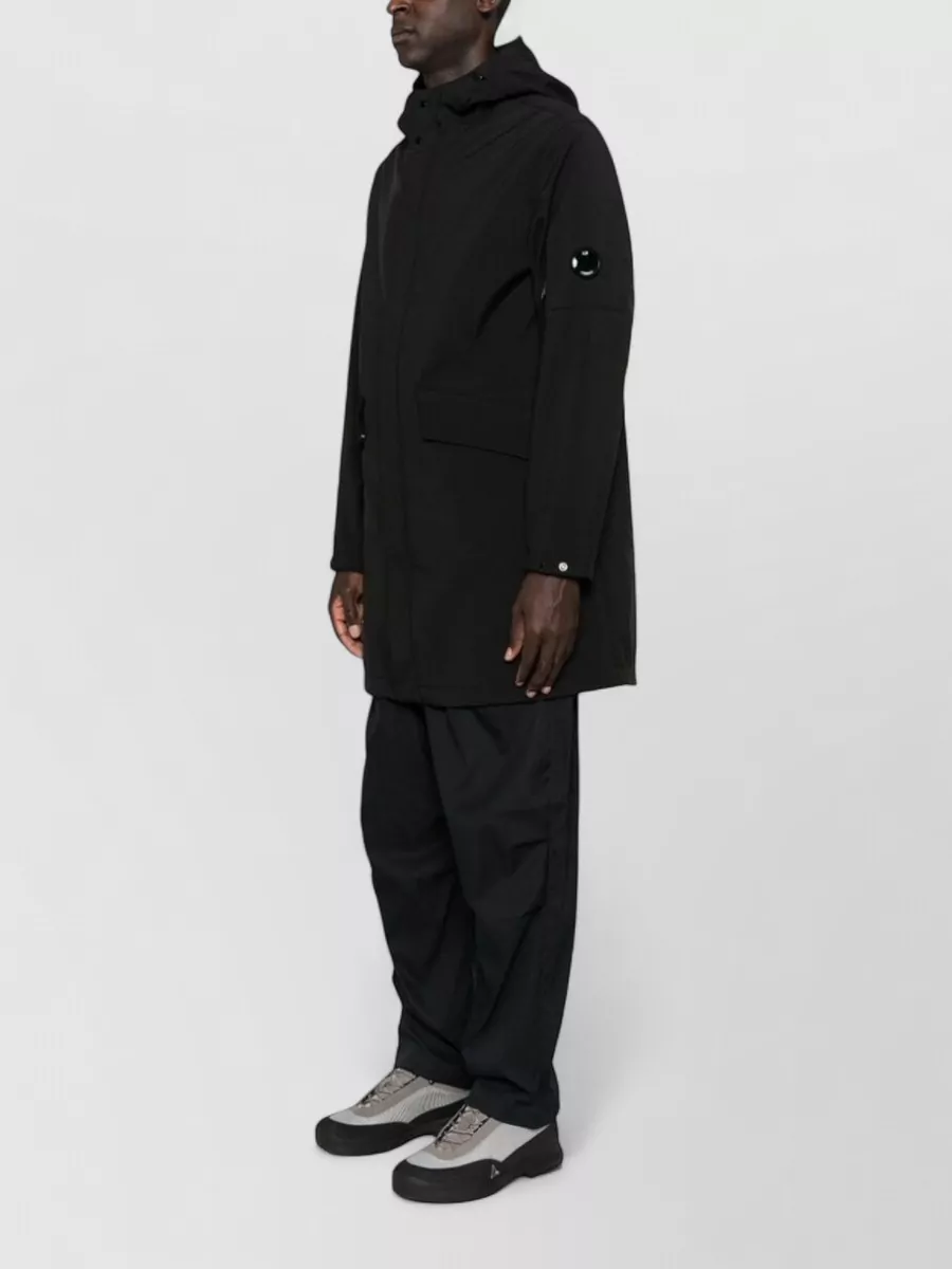 C.p. Company Hooded Parka Jacket Arm Patch Detail