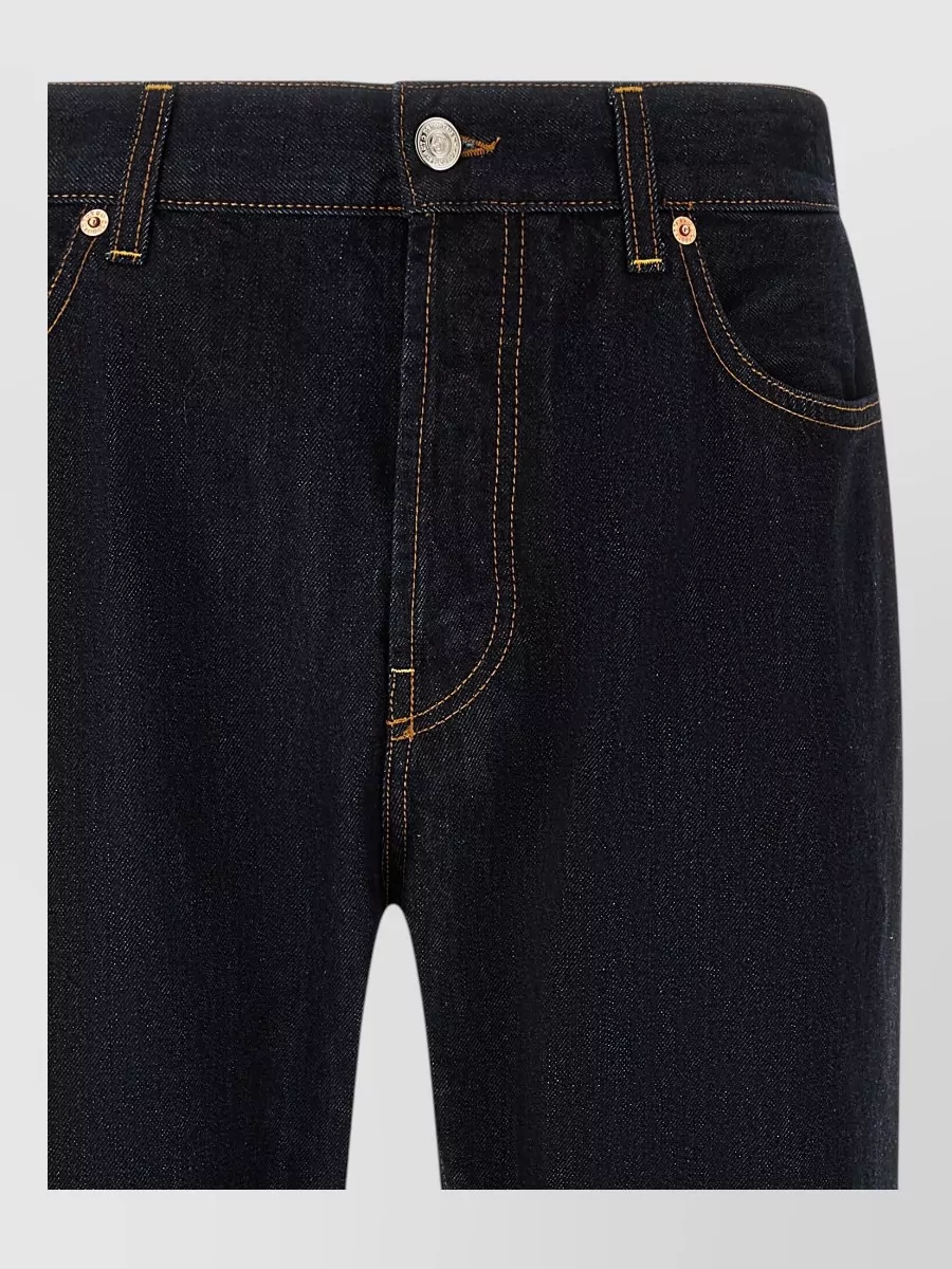 Department 5 denim wide-leg straight-leg jeans