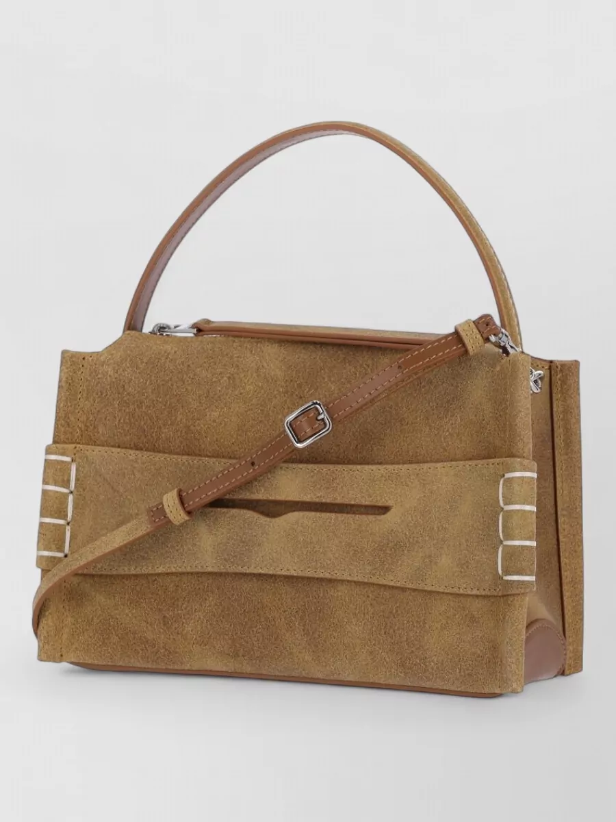 Jw Anderson Crossbody Bag Suede Top Handle Strap