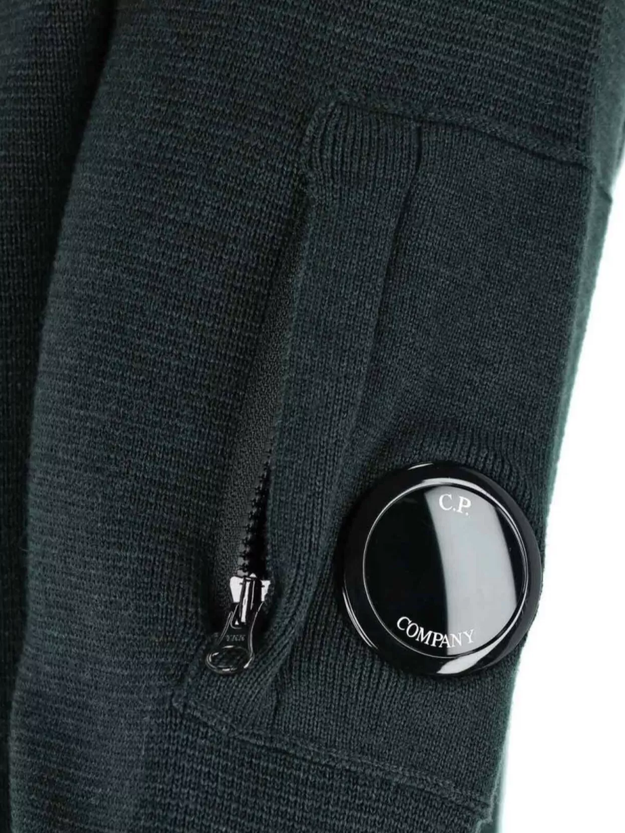 C.p. Company Crewneck Sweater With Arm Pocket And High Collar