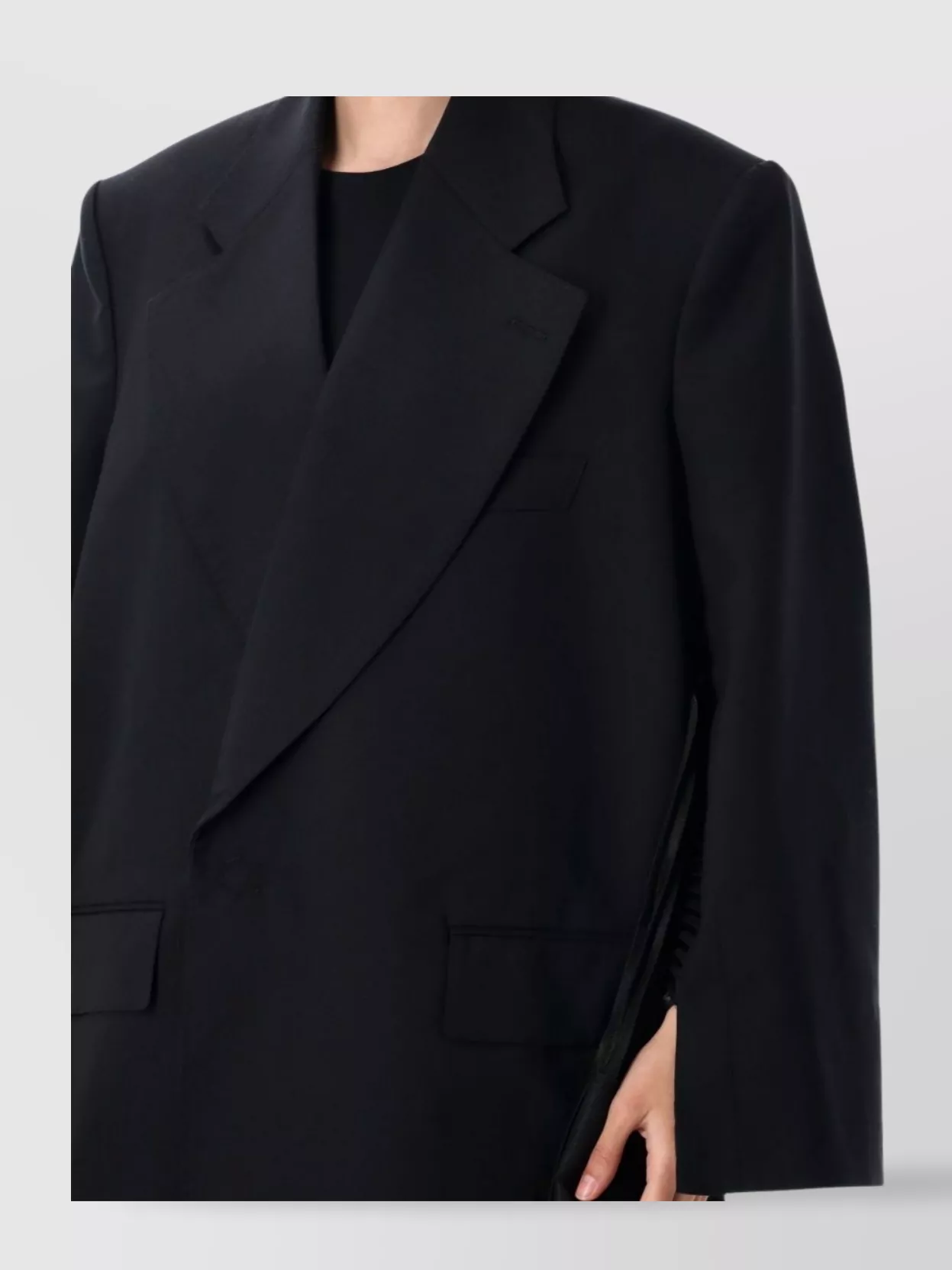 Junya Watanabe Wool Pleated Long Blazer