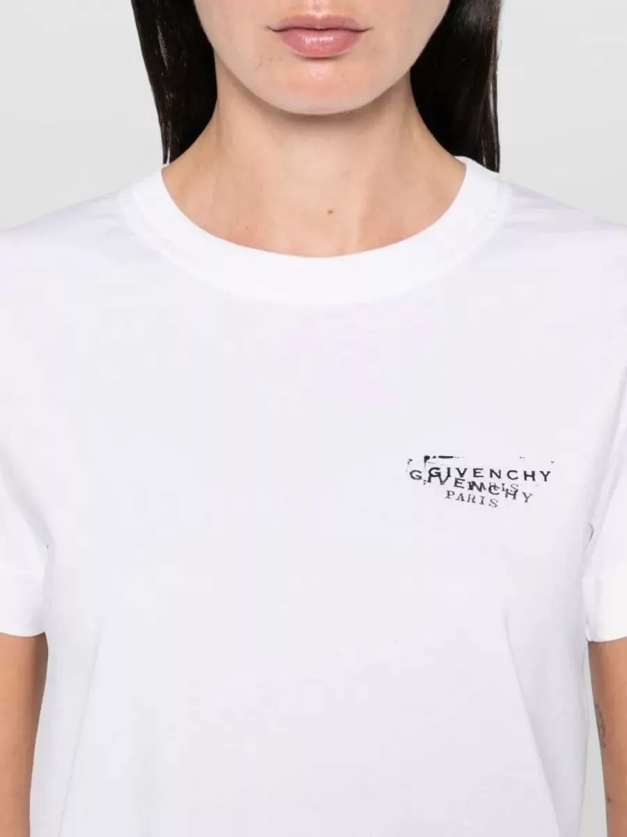 Givenchy Cotton Crewneck T Shirt Short Sleeves
