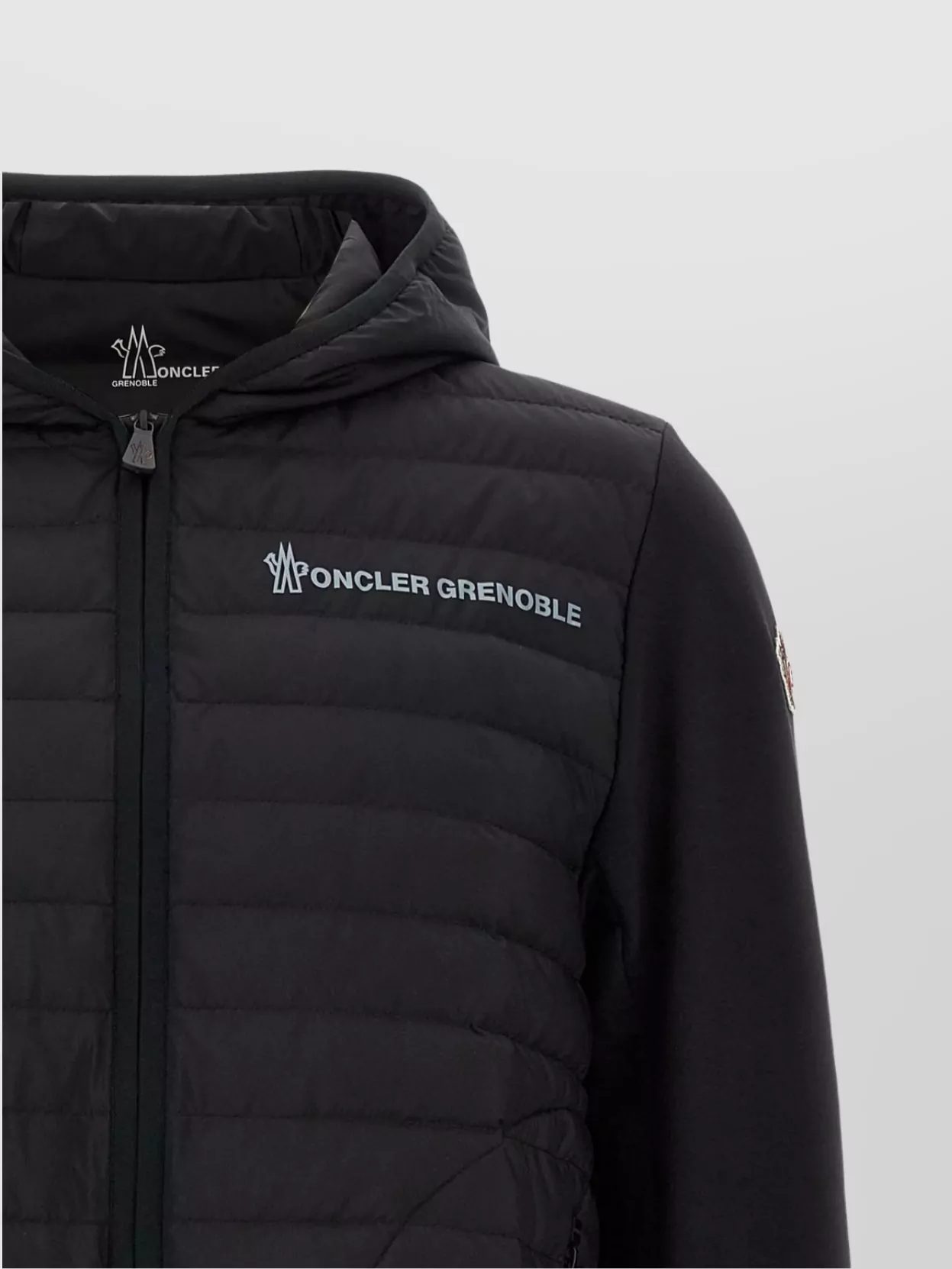 Moncler Quilted Zip-Up Hoodie Padded Nylon