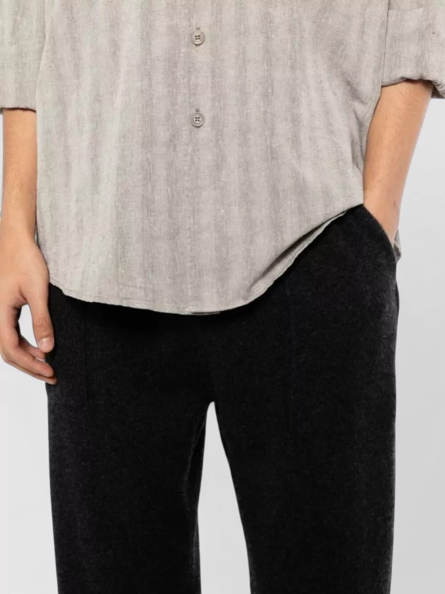 Uma Wang Cashmere Straight-Leg Ankle Trousers