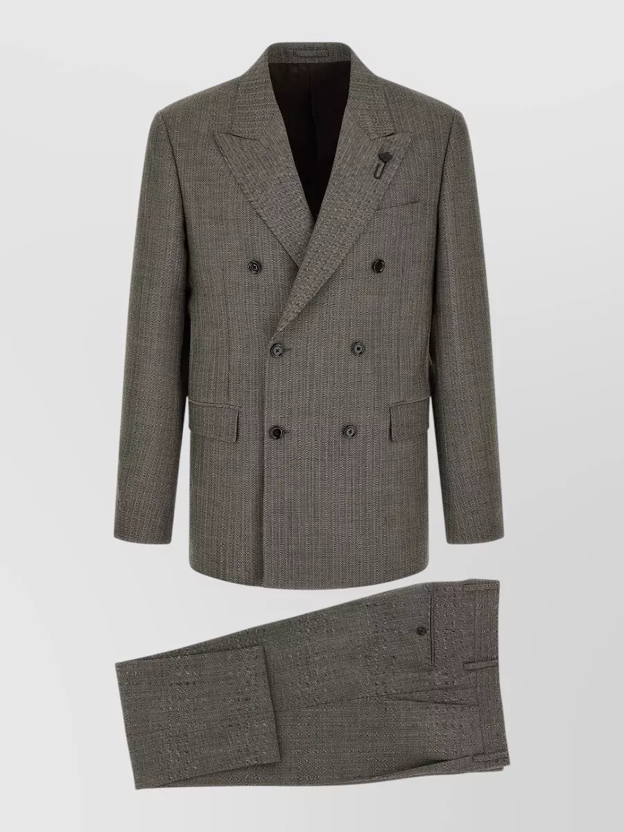 Lardini Wool Double-Breasted Coat