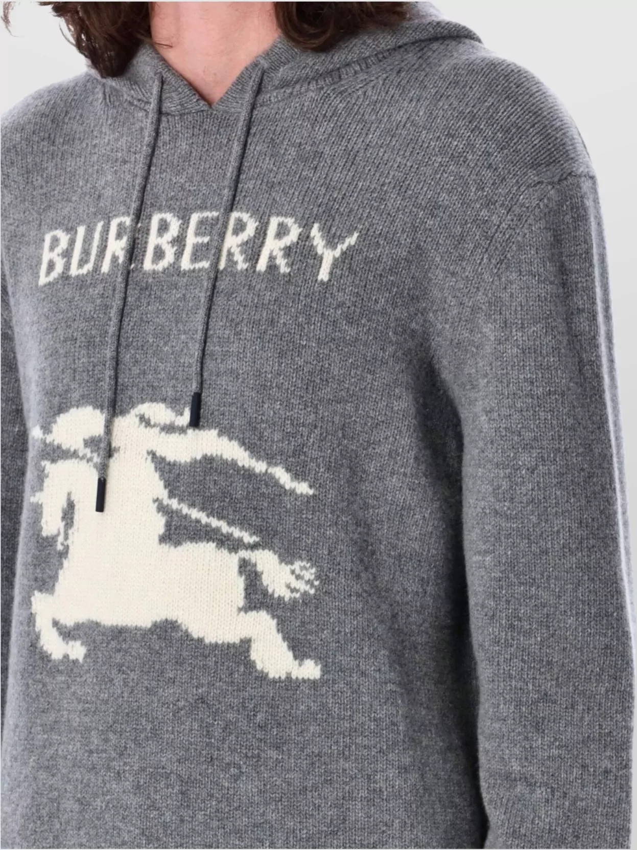 Burberry Hooded Sweater Ribbed Finish
