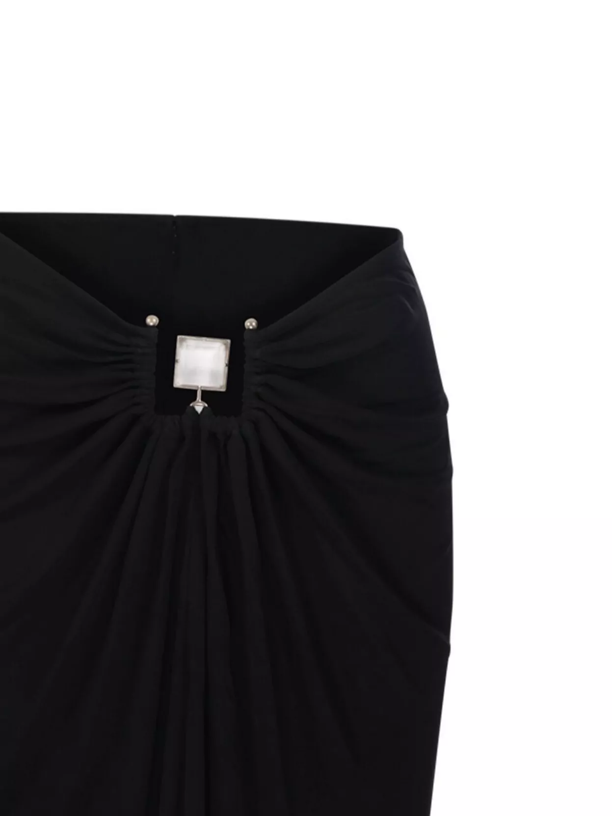 Christopher Esber Ruched High Waist Ankle Length Skirt With Buckle Detail