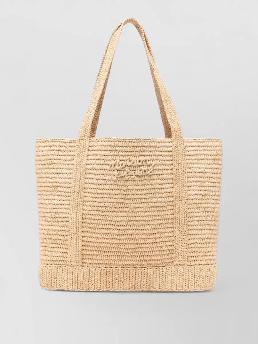 Maison Kitsuné Raffia Tote Bag