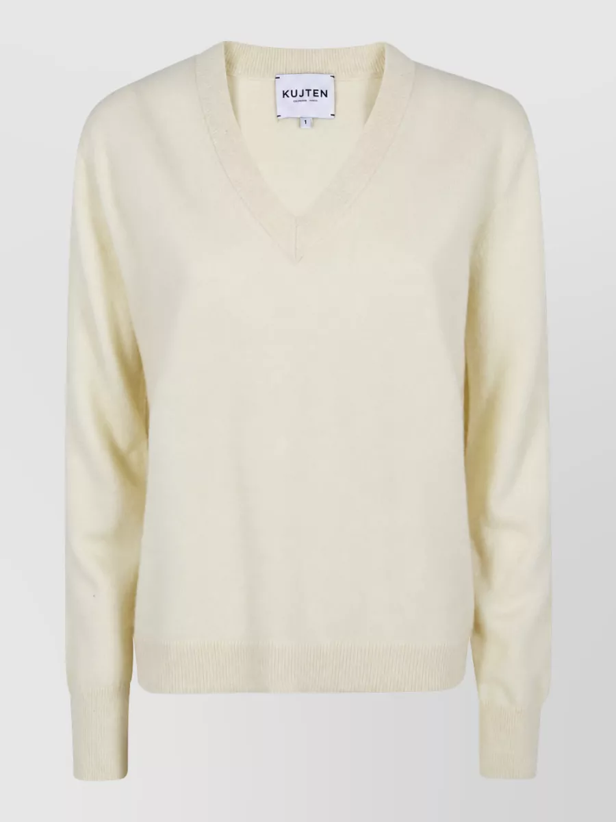 Kujten cashmere v-neck sweatshirt