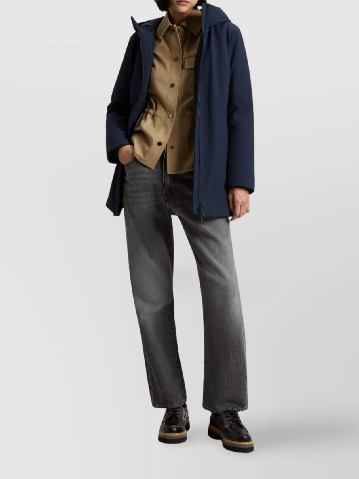 Woolrich Hooded Long Sleeve Quilted Parka Coat