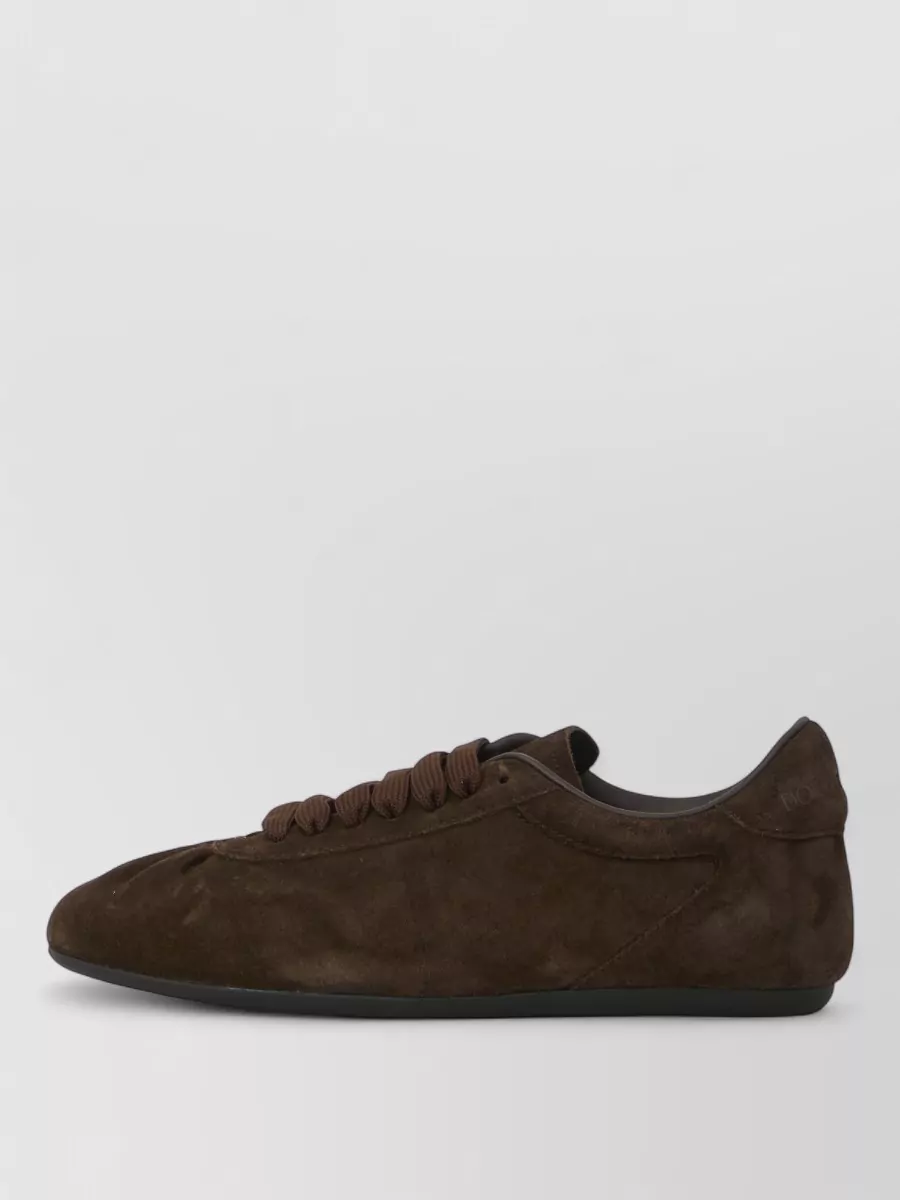 Dolce&Gabbana Leather Low-Top Lace-Up Sneakers
