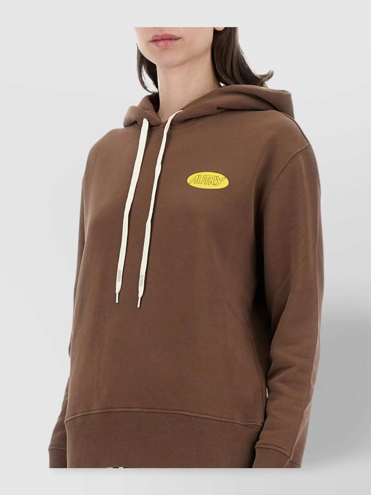 Autry Logo Hooded Sweatshirt With Ribbed Finish