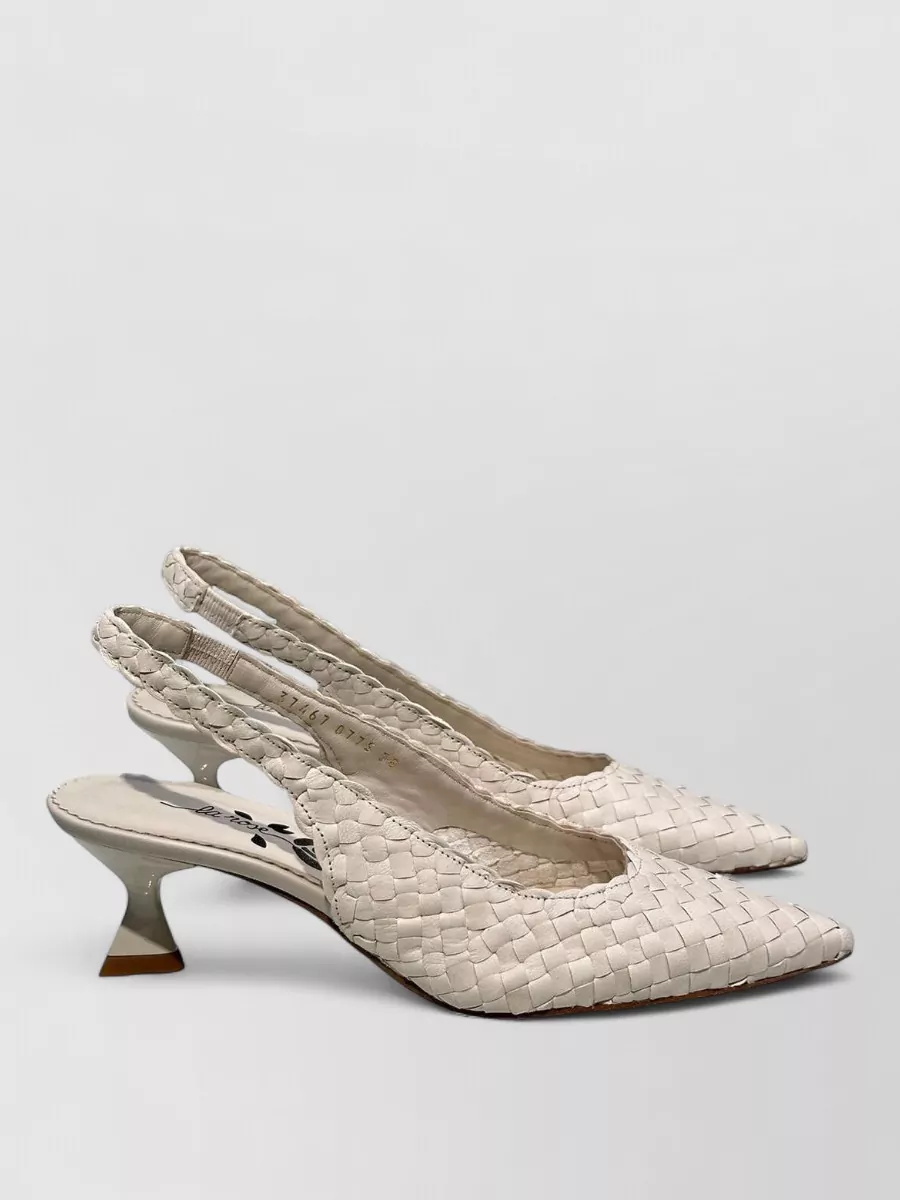La Rose leather pointed slingback pumps