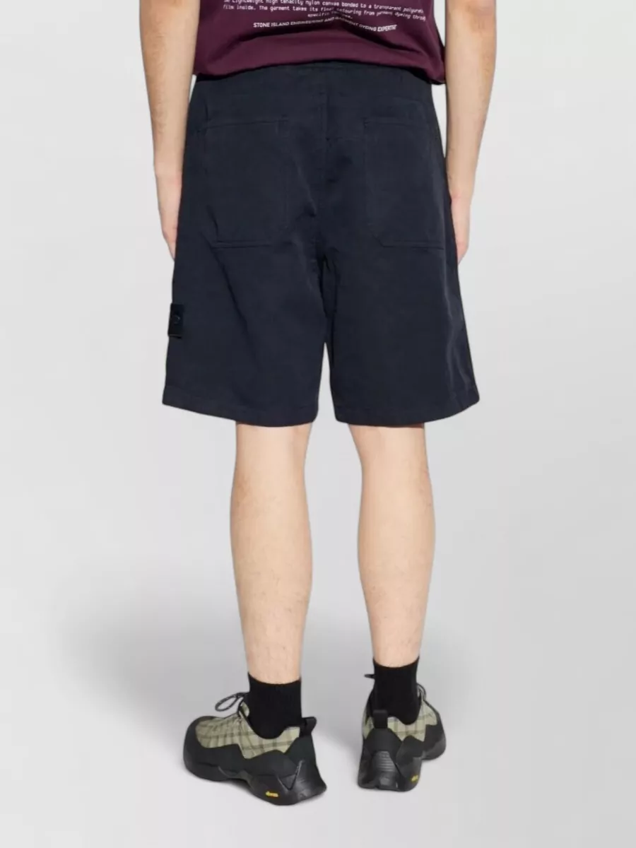 Stone Island Cotton And Linen Cargo Bermuda Shorts