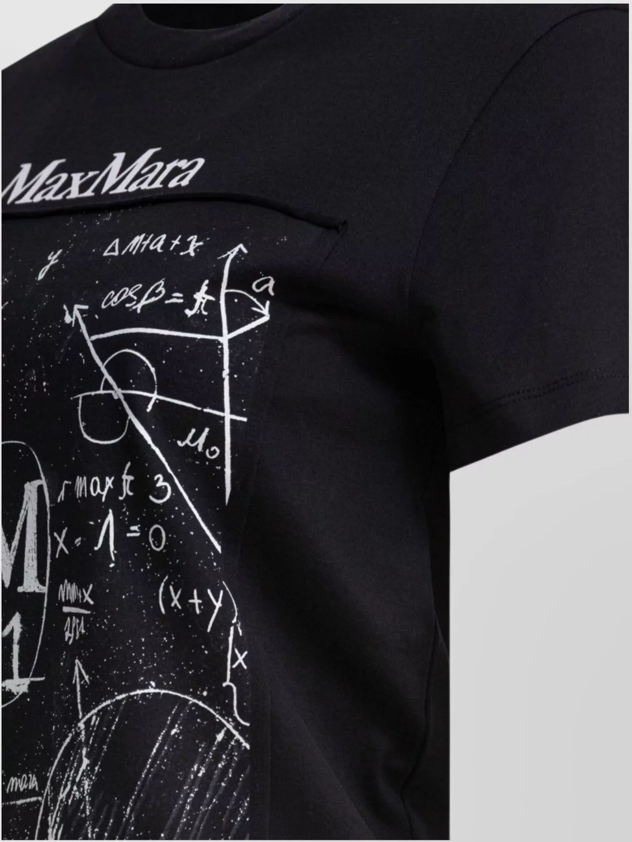Max Mara Crew Neck Graphic Print Short Sleeves