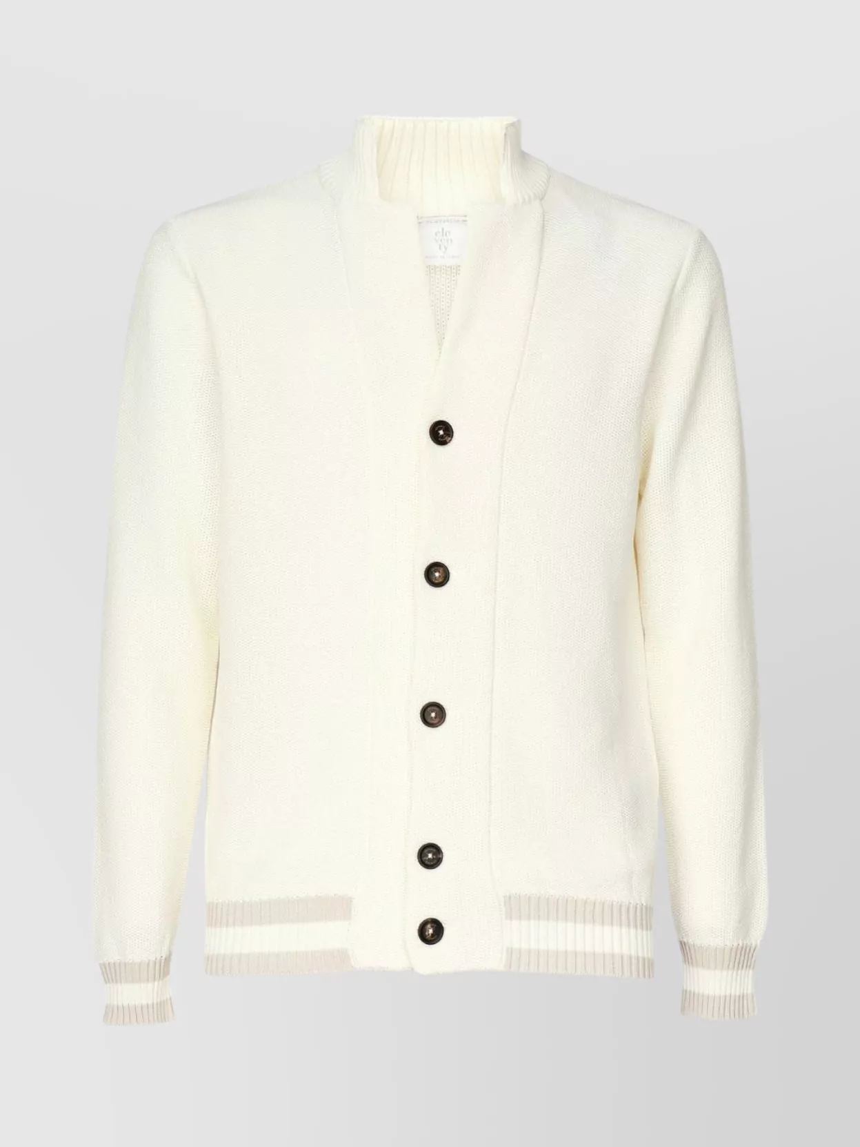 Eleventy Cotton Mock Neck Sweater