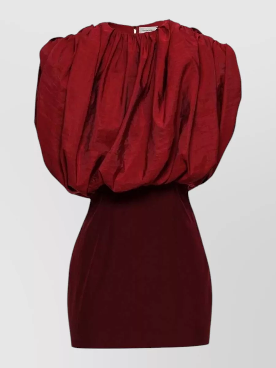 Magda Butrym Silk Draped Sleeveless Mini Dress