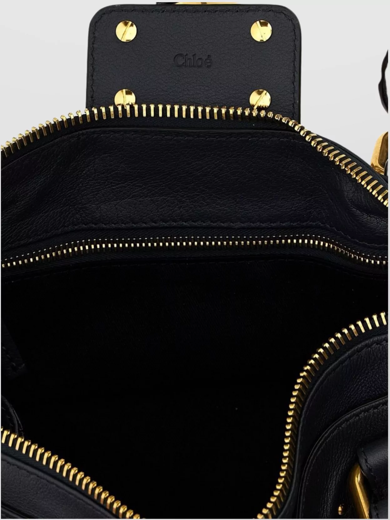 Chloé Structured Shoulder Bag With Padlock And Studs
