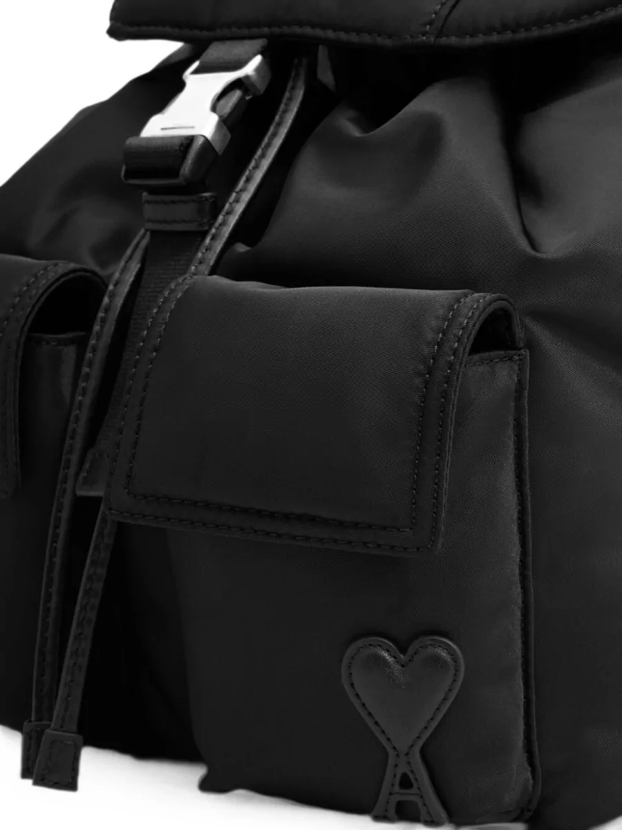 Ami Paris Nylon Small Backpack