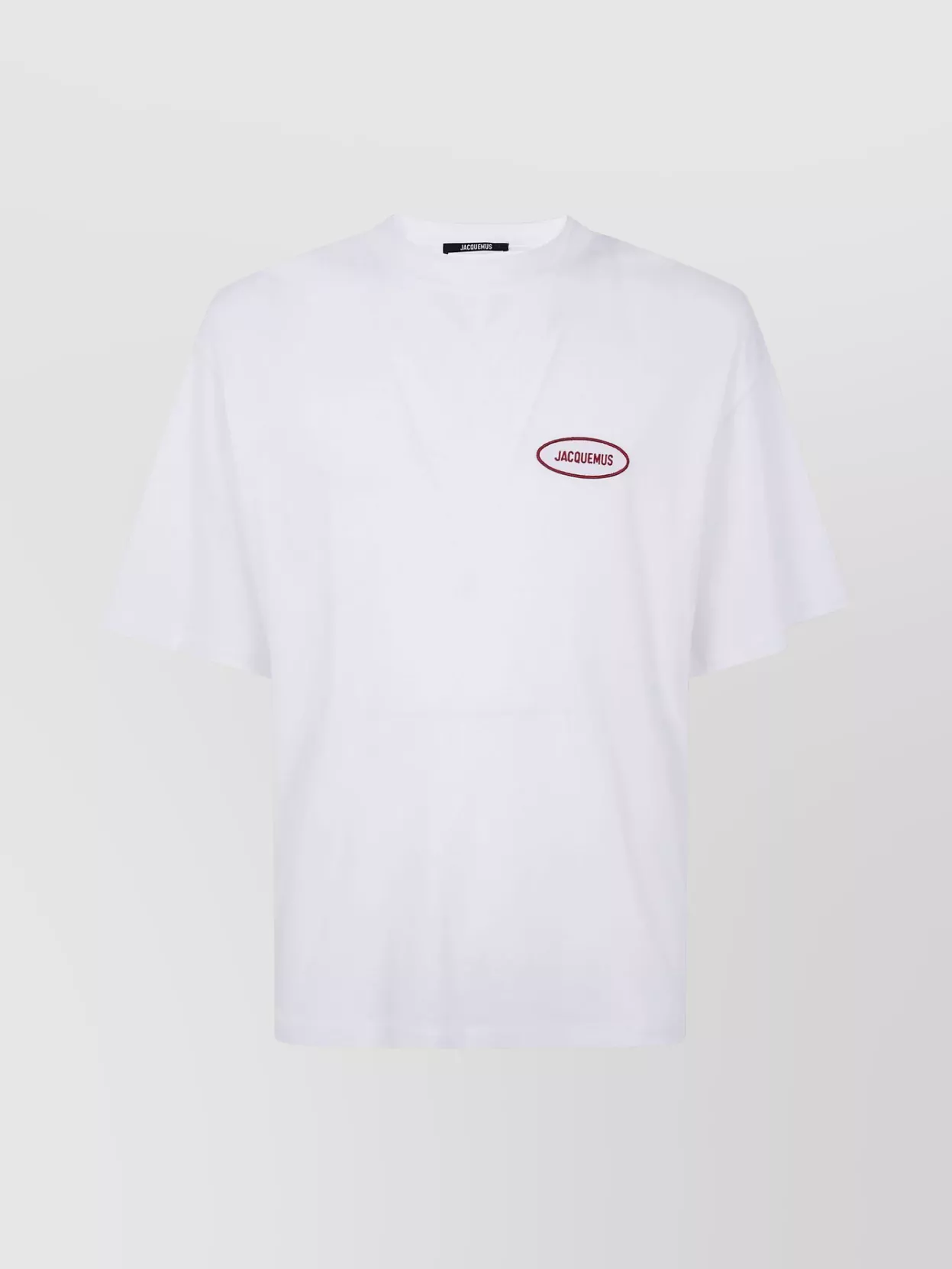 Jacquemus Mens Station Patch White Stazione Brand-patch Cotton-jersey T-shirt In White