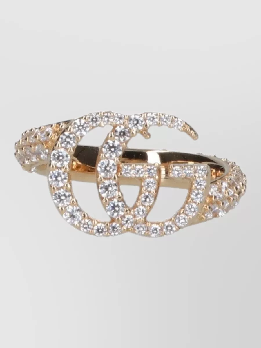 Gucci crystal embellished ring