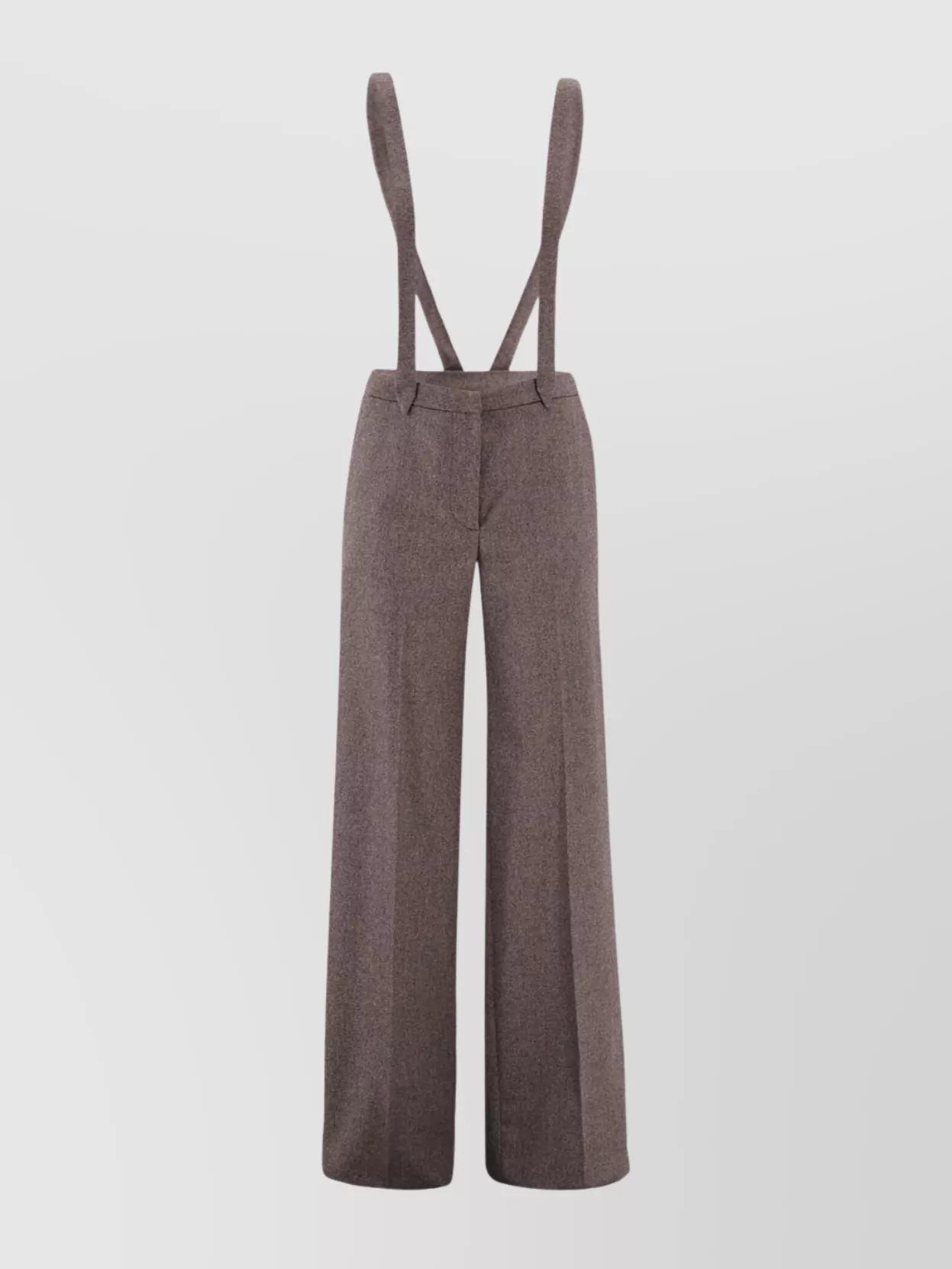 Pt Torino Tailored Wide-leg Wool Blend Trousers In Brown
