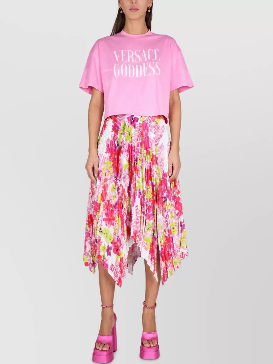 Versace Pleated Asymmetric Skirt