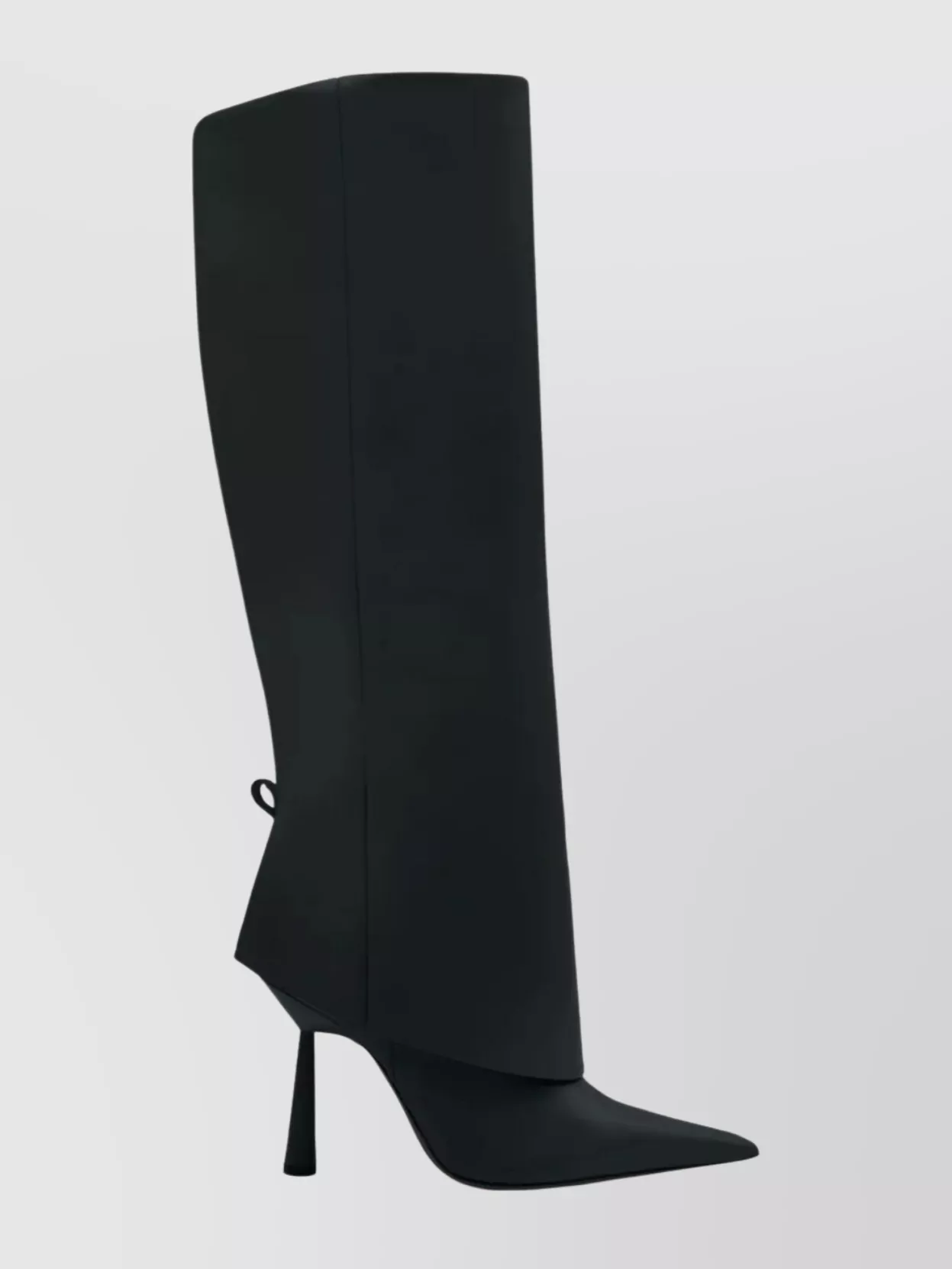 Gia Borghini Knee Length Heeled Boot Gaiter In Black