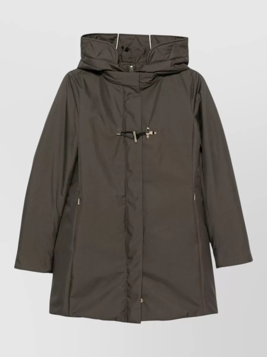 Fay quilted hooded parka jacket