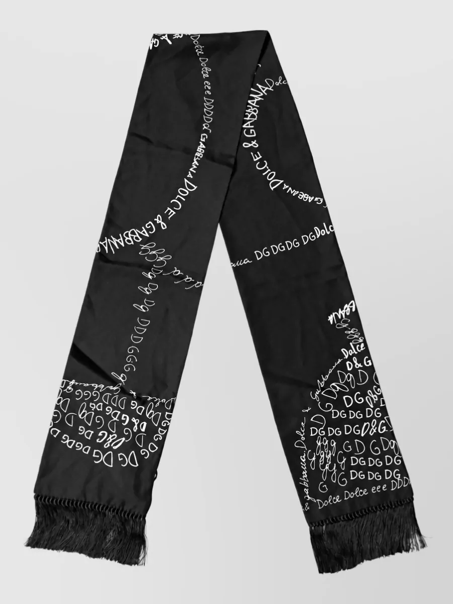Dolce&Gabbana silk logo print scarf