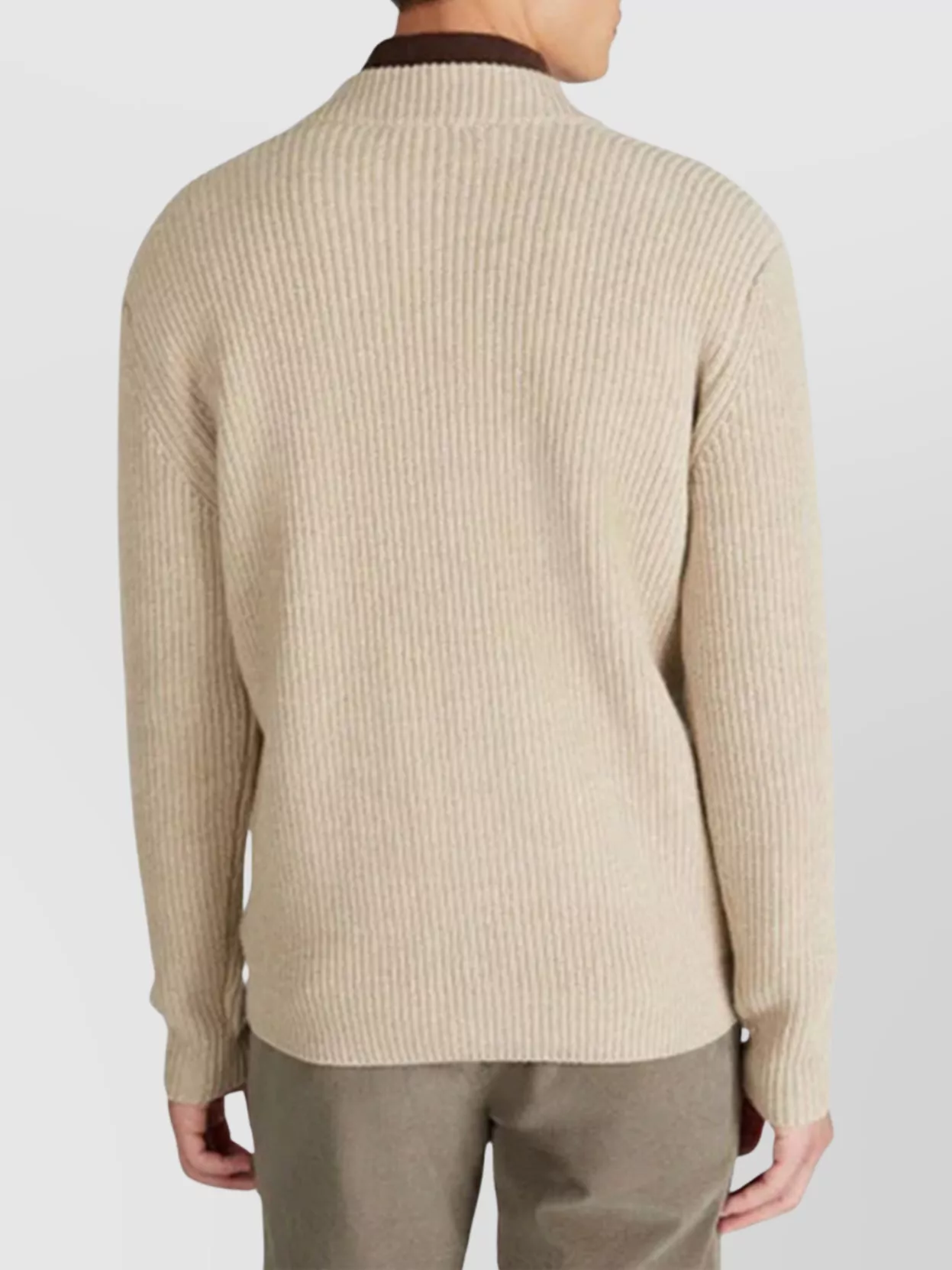 Zanone Knit Fabric Long Sleeves Ribbed Texture