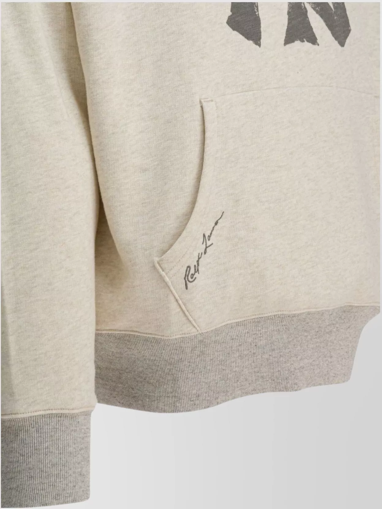 Polo Ralph Lauren Hooded Sweatshirt With Front Pocket And Print In Neutral