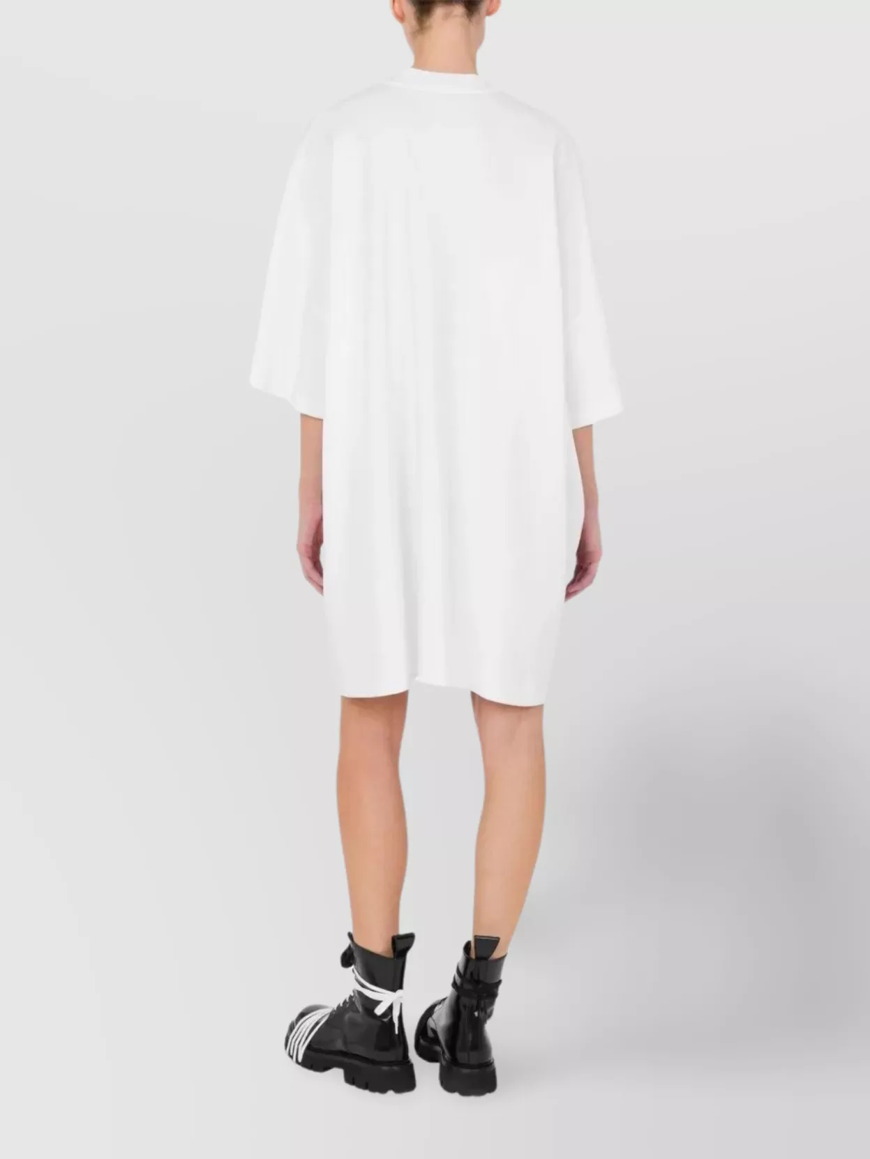 Moschino Crew Neck Oversized Fit Graphic Print Dress