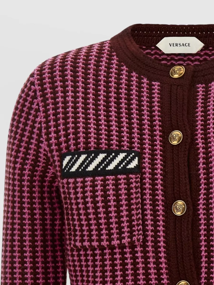 Versace Wool Crochet Cardigan