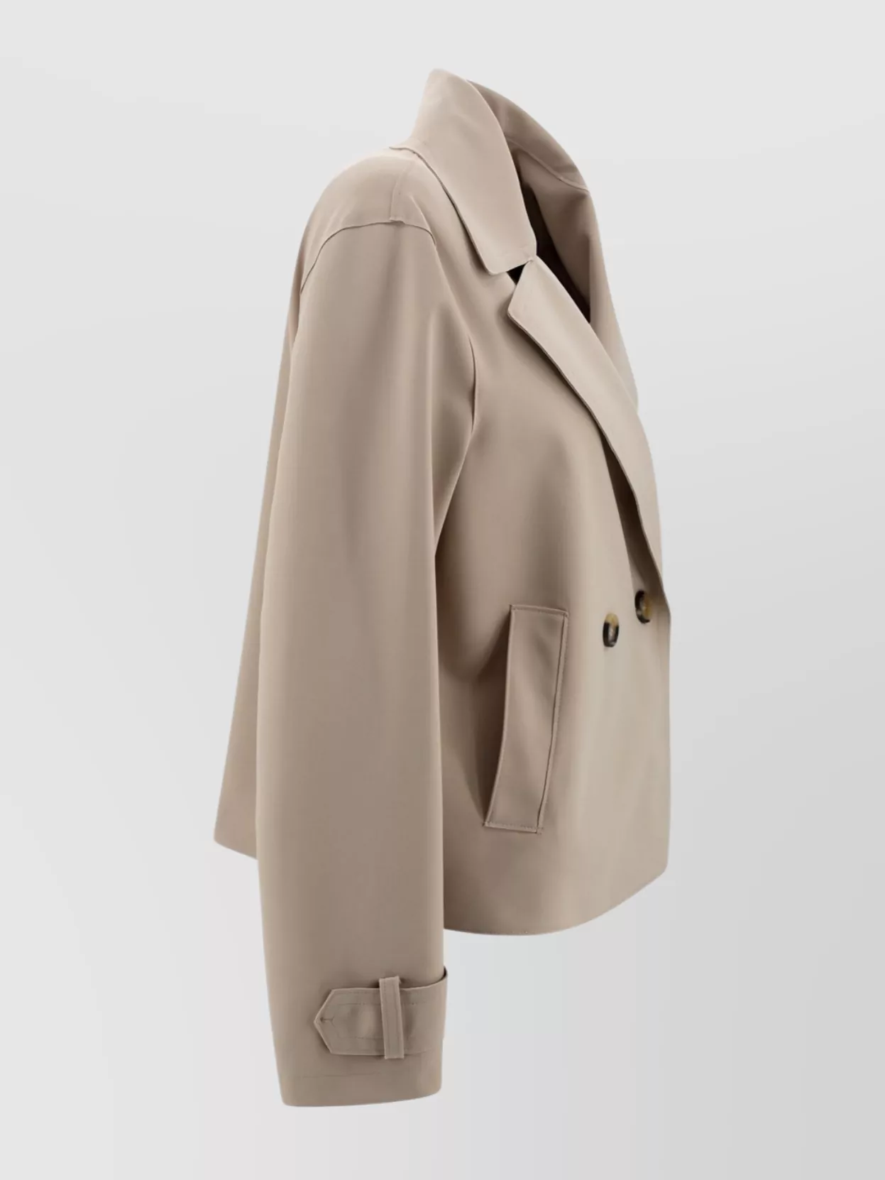 HARRIS WHARF LONDON DOUBLE-BREASTED TAILORED BLAZER ADJUSTABLE CUFFS