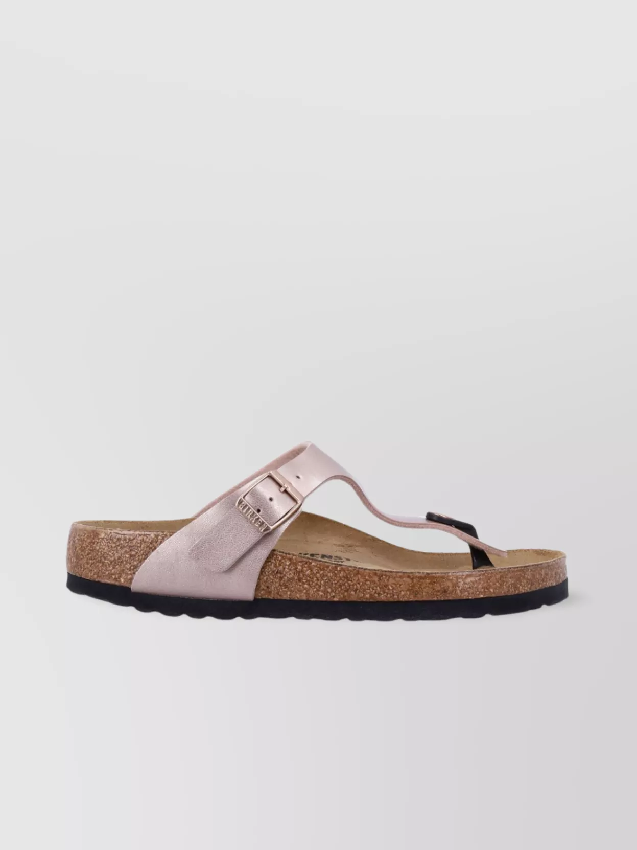 Birkenstock Metallic Buckle Cork Sole Sandals