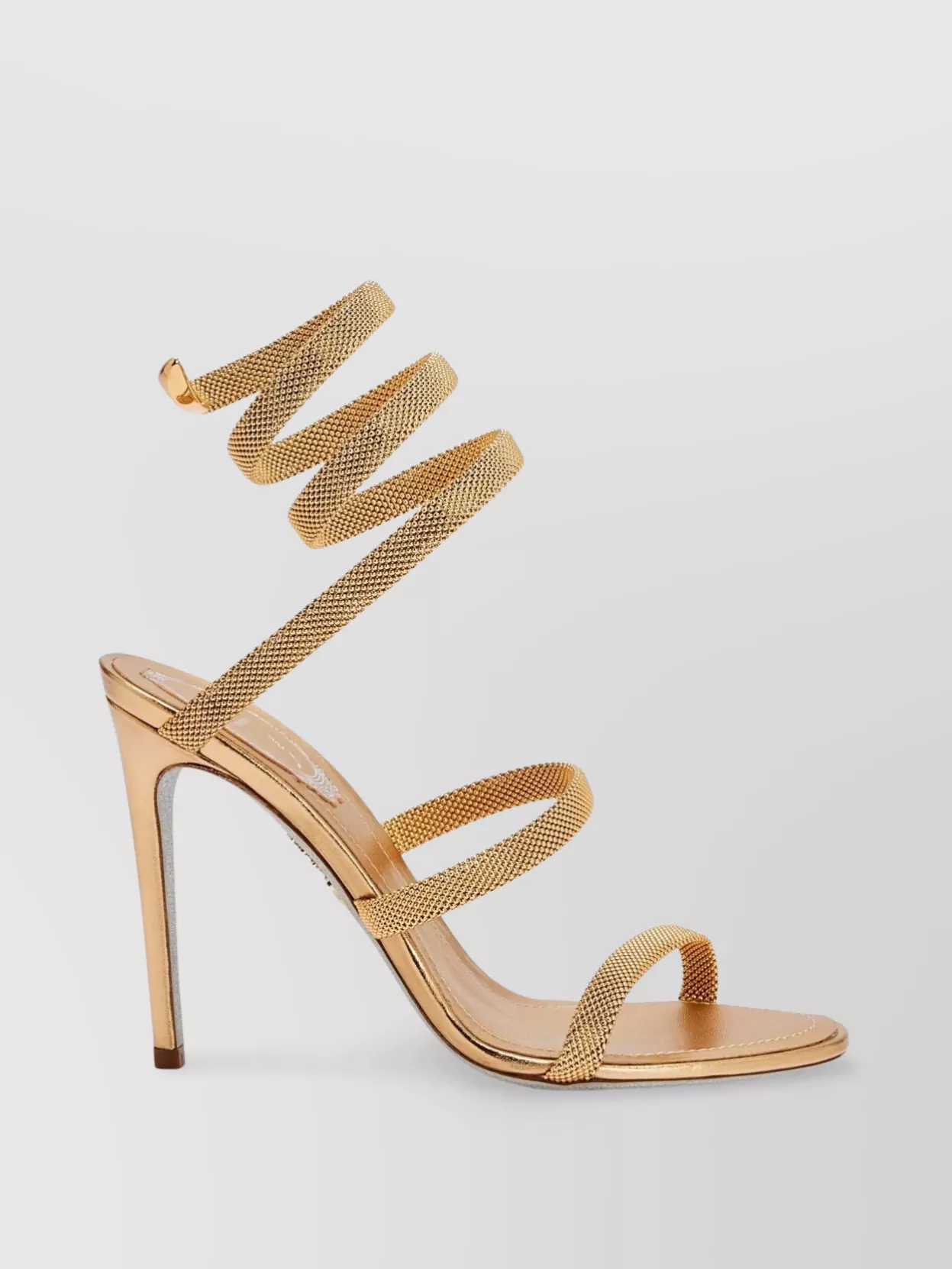 Rene Caovilla Cleo Stiletto Heel Sandals With Spiral Strap