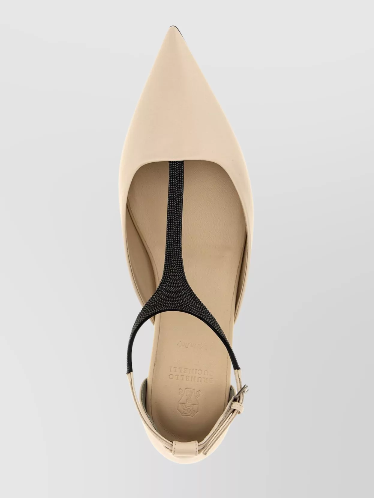 Brunello Cucinelli Monili Leather Flats