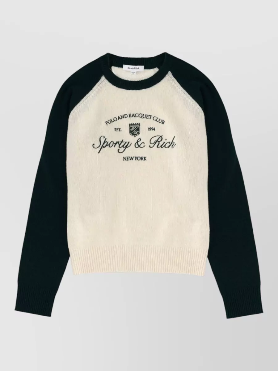 Sporty & Rich cashmere wool logo sweatshirt