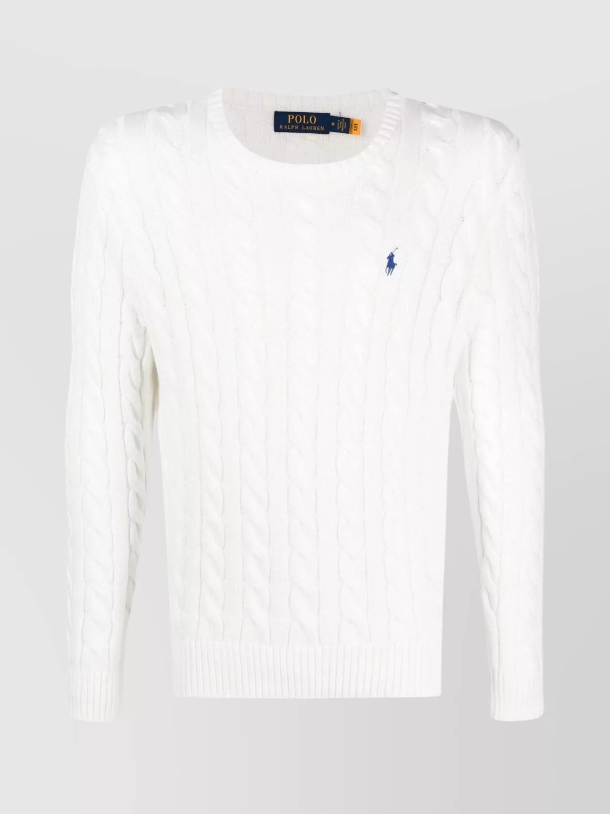 Shop Polo Ralph Lauren Contemporary Crew Neck Cable-knit Sweater