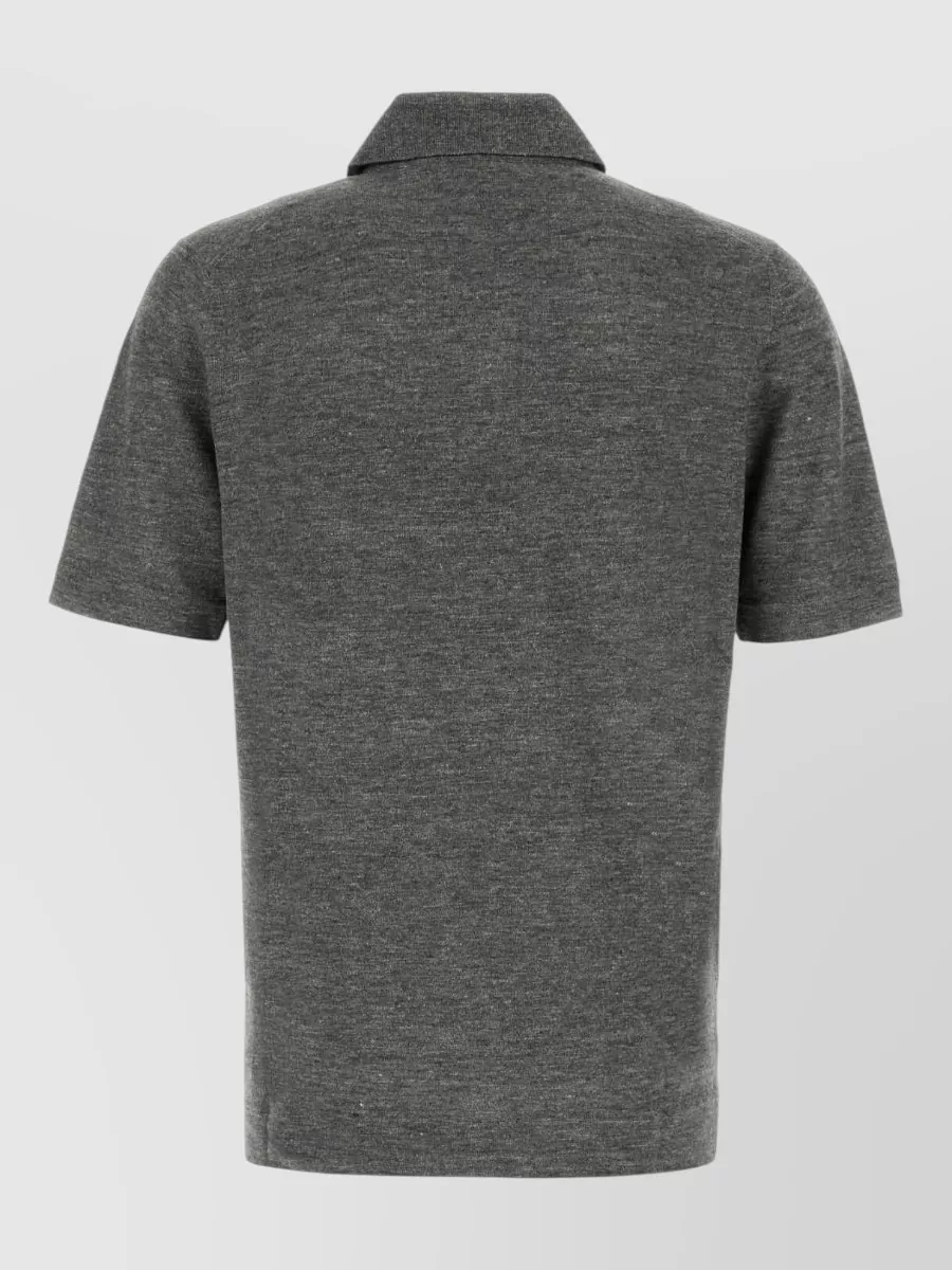 Brunello Cucinelli Linen Blend Polo Shirt