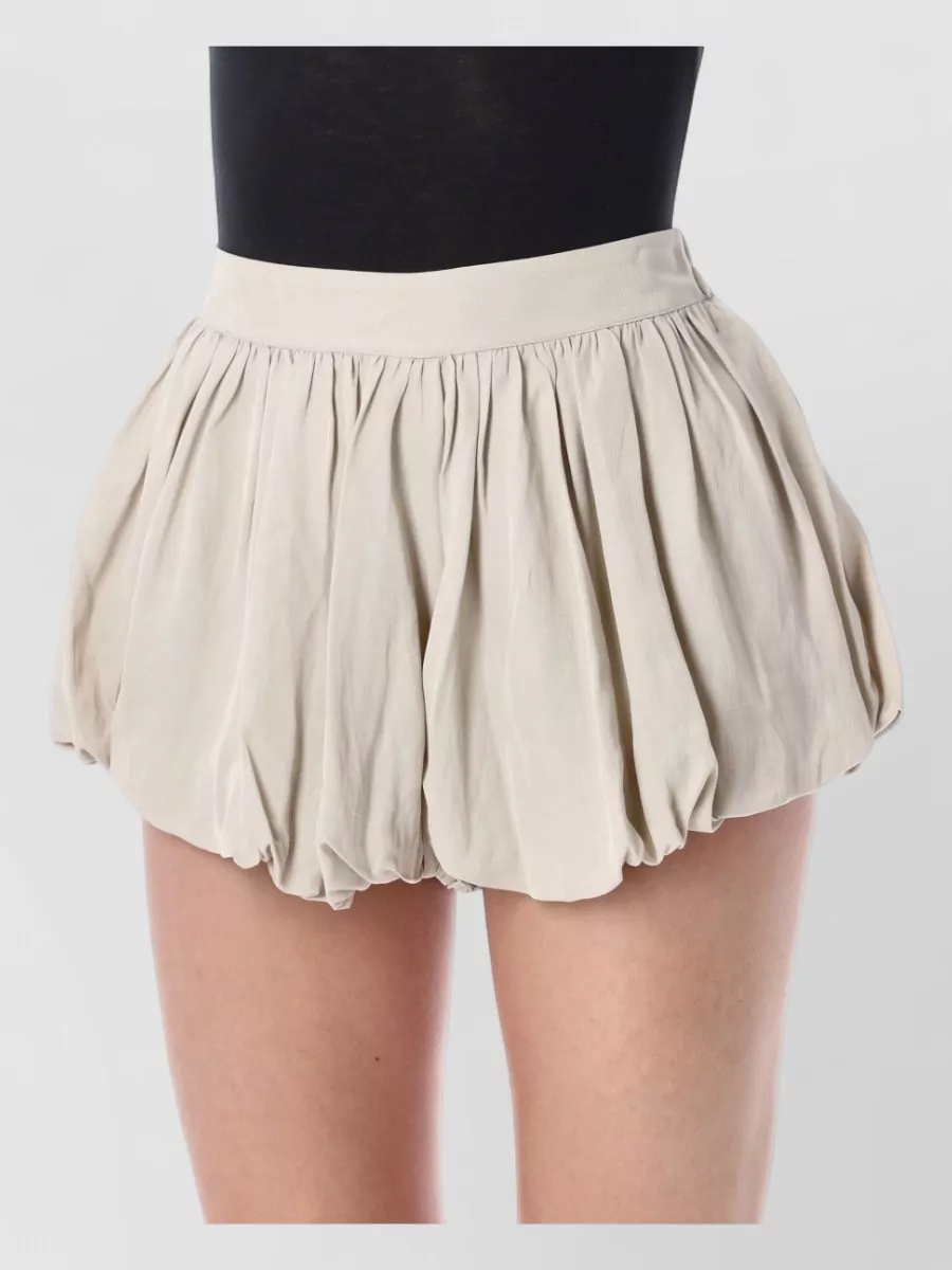 The Frankie Shop Linen Bubble Hem Shorts