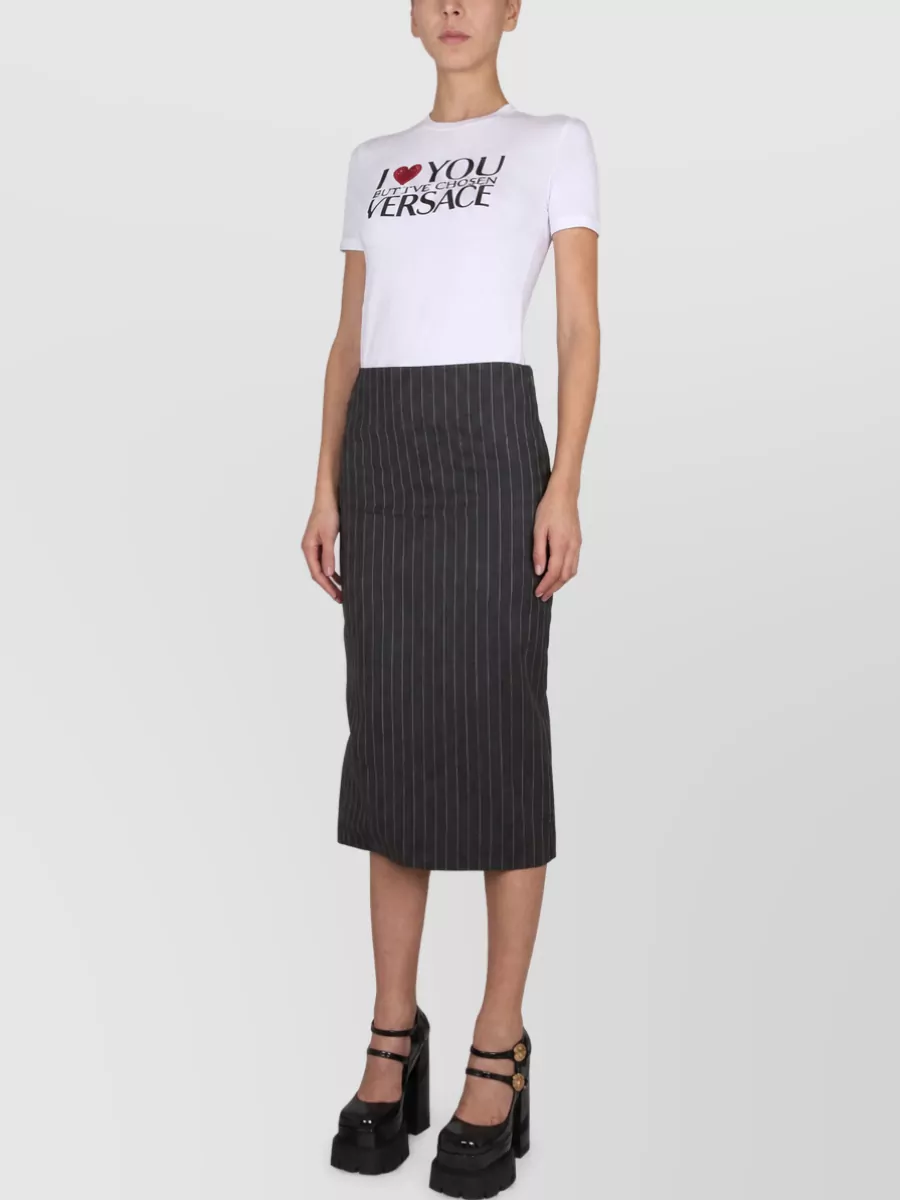 Versace Wool Pencil Skirt