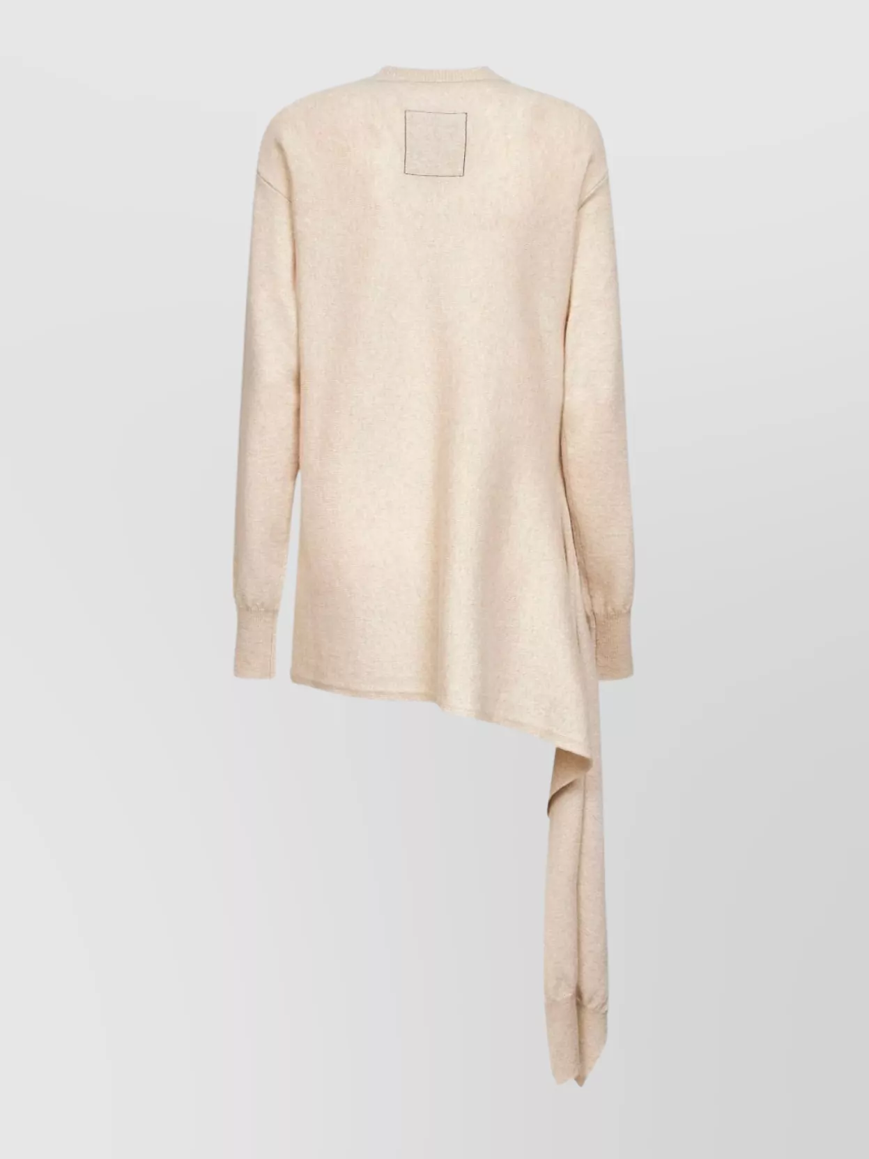 Uma Wang Asymmetric Hem Cashmere Sweater With Long Sleeves In Neutral