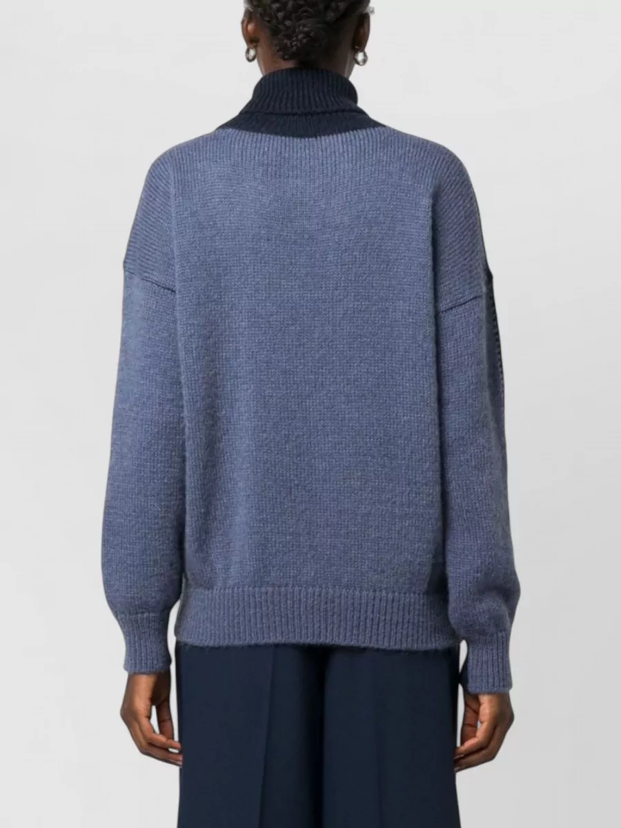 Alysi Two-Tone Turtleneck Jumper