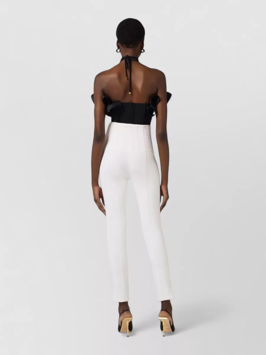 Elisabetta Franchi High-Rise Straight-Leg Trousers