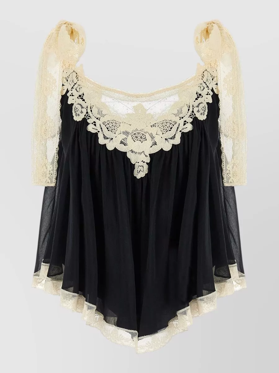 zimmermann pavilion tie-neck mini dress Zimmermann PAVILION TIE NECK MINI DRESS - 1991DF243PNE