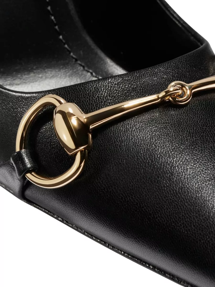 Gucci Leather Point-Toe High-Heel Pumps