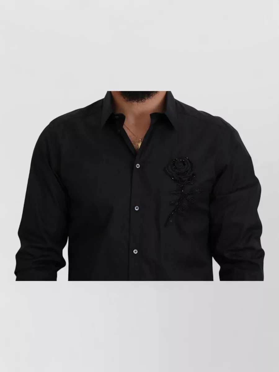 Dolce&Gabbana Cotton Slim-Fit Long-Sleeve Shirt